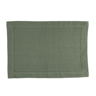 Linen more placemat indi army green 35 x 50 cm set of 4
