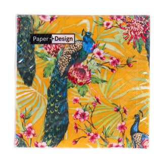Duni servetten tropic peacock 24x24 cm | 12 stuks