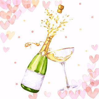 Duni servetten hearts bubbles 33x33 cm | 12 stuks