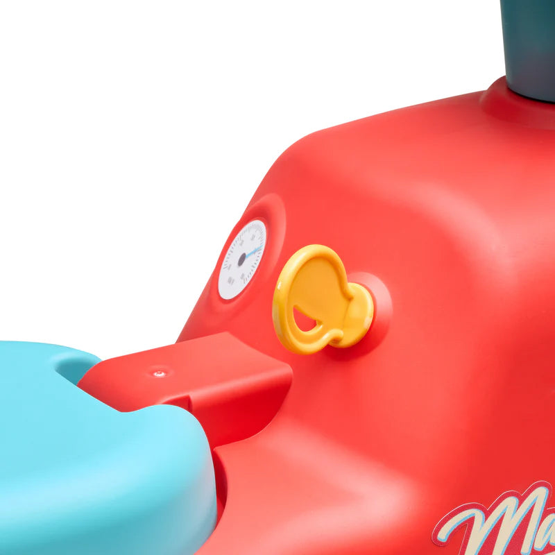 Falk looptractor maurice met trailer rood