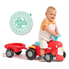 Falk looptractor maurice met trailer rood