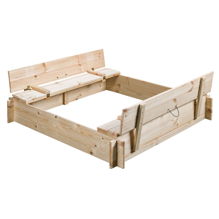 Swingking houten zandbak blank - gucio
