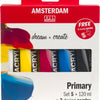 Amsterdam standard series acrylverf primaire set | 5 x 120 ml + 3 doseertuiten