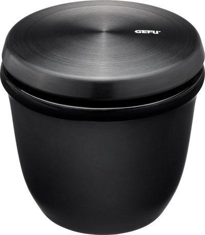 Gefu x-plosion kruidenpotje met deksel en lepel – 150 ml – zwart