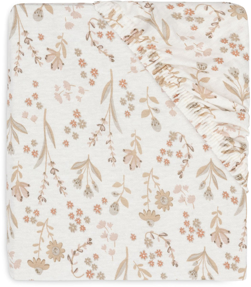 Jollein baby - hoeslaken jersey 70 75x140 150cm - ledikant babybed - zacht katoen - bloomy