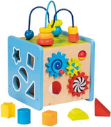 Goki houten activiteitenkubus 32,5 cm - afbeelding 1