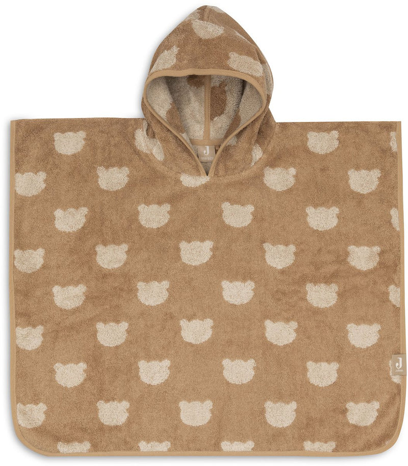Jollein badponcho - 100% badstof - 1-2 jaar - jacquard - teddy bear reversible 98