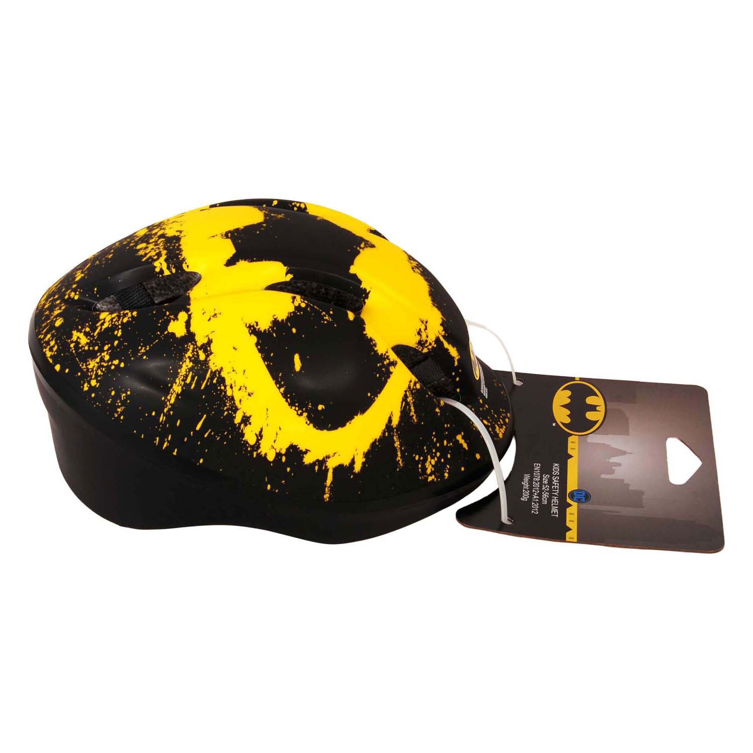 skate fietshelm Batman juniGoud 52-56 cm zwart geel