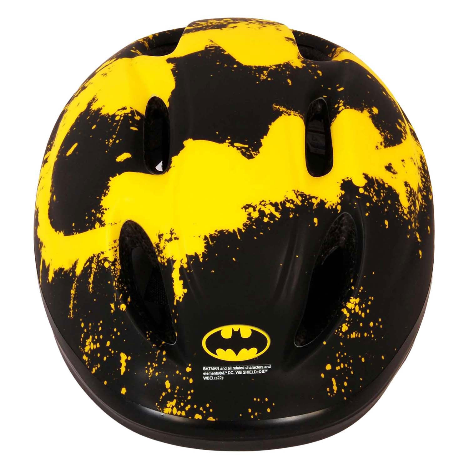 skate fietshelm Batman juniGoud 52-56 cm zwart geel