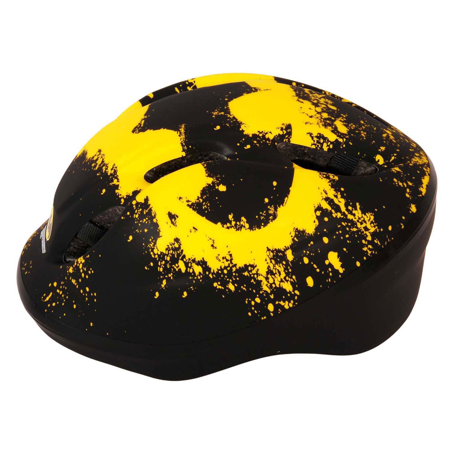skate fietshelm Batman juniGoud 52-56 cm zwart geel