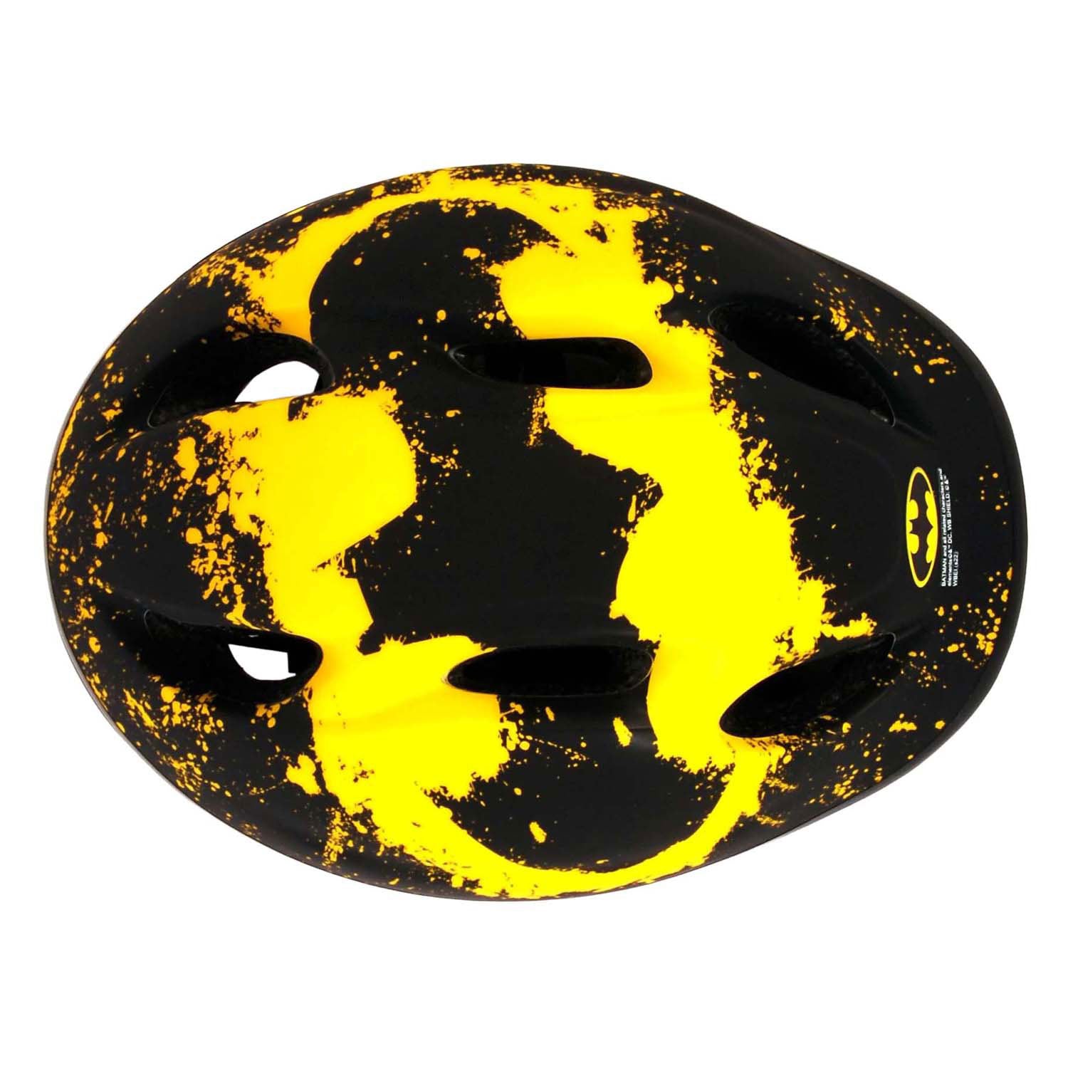 skate fietshelm Batman juniGoud 52-56 cm zwart geel