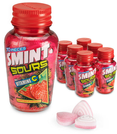 Smint sours aardbei pot (6x 70 stuks)