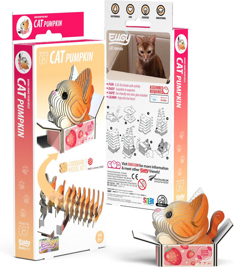 Eugy 3d puzzel - katten - pumpkin - katten - duurzaam - verzamel ze allemaal - 6 jaar