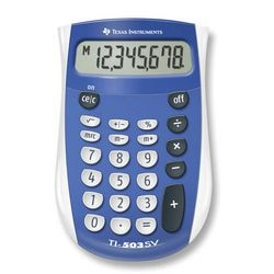 Zak rekenmachine ti-503sv blauw 8 karakters