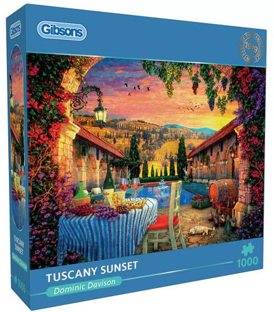 Gibsons - tuscany sunset (door dominic davison) - 1000 stukjes 68×49cm (b×h) - legpuzzel voor volwassenen