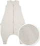 Meyco baby slub baby winter slaapoverall jumper - greige - 80cm - 2.0 tog