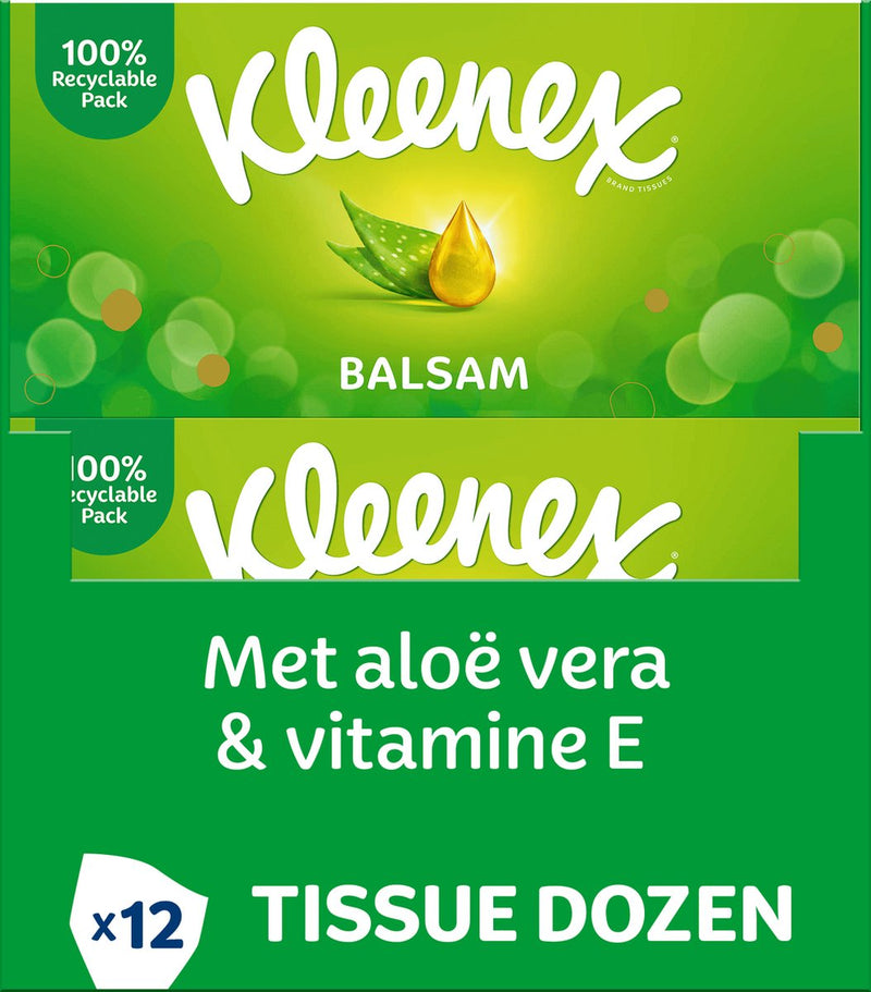 Kleenex zakdoekjes - balsam - 12 x 64 stuks - 768 tissues - voordeelverpakking