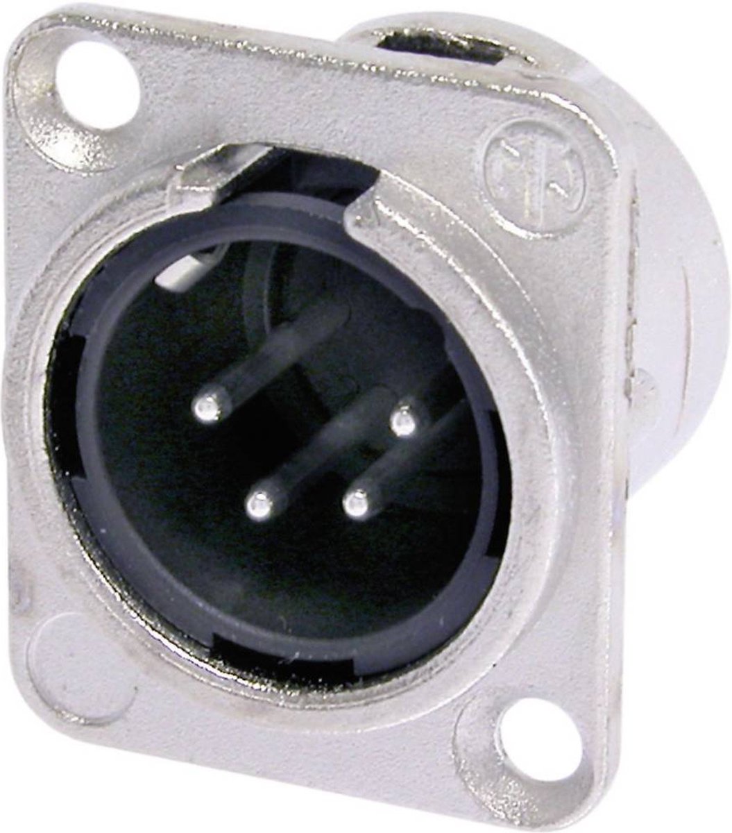 Neutrik nc4mdl1 xlr-connector flensstekker, contacten recht aantal polen: 4 zilver 1 stuk(s)