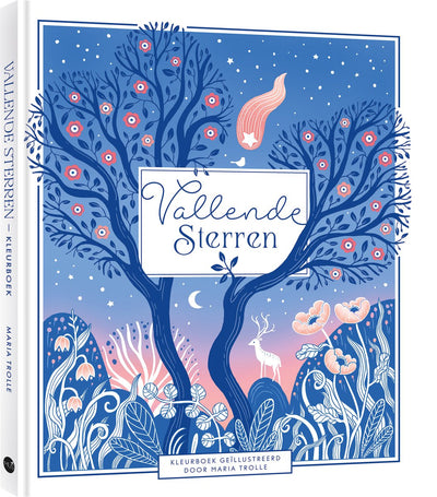 Mus creatief vallende sterren - maria trolle - kleurboek voor volwassenen