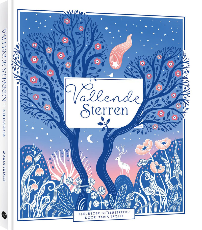 Mus creatief vallende sterren - maria trolle - kleurboek voor volwassenen