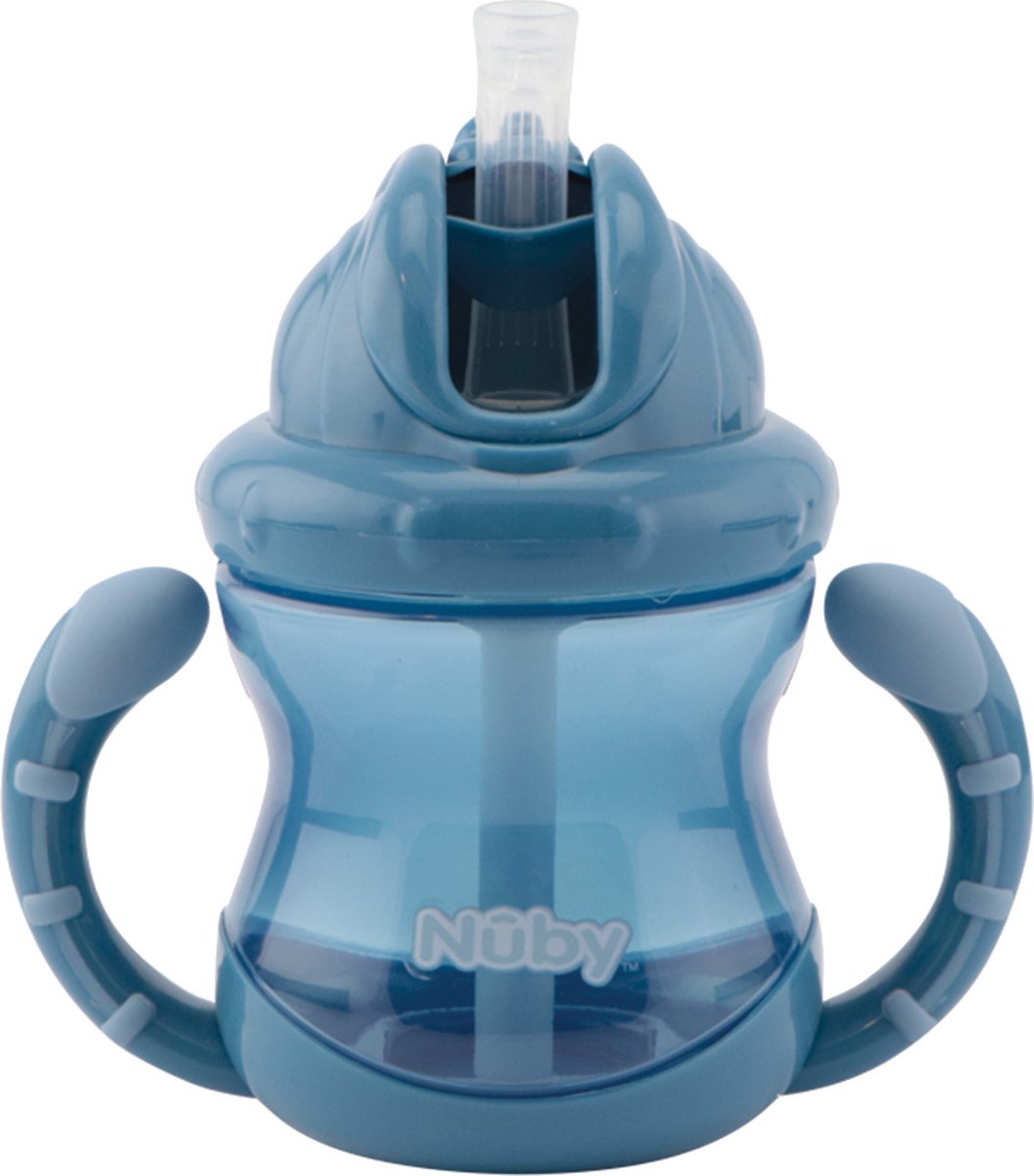 Nûby nuby flip-it drinkbeker - 240 ml - blauw