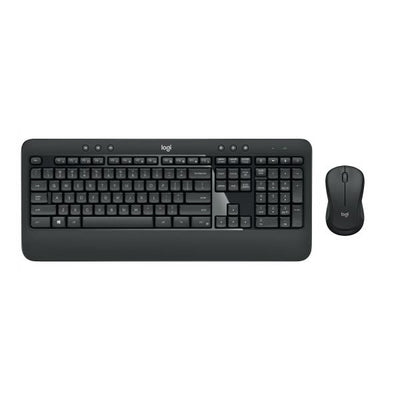 Logitech mk540 advanced - draadloze toetsenbord- en muiscombinatie, desktopset (donkergrijs, eu lay-out (qwerty), 1000 dpi)