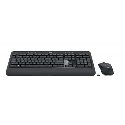 Logitech mk540 advanced - draadloze toetsenbord- en muiscombinatie, desktopset (donkergrijs, eu lay-out (qwerty), 1000 dpi)