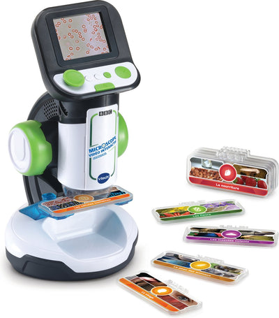 Vtech mijn interactieve video microscoop voor kinderen - educatief interactief speelgoed - maak kennis met de microscopisch kleine wereld - cadeau - vanaf 7 jaar