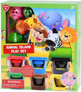 Playgo dieren eiland kleiset. 6 kleipotjes - afbeelding 1