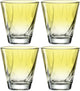 Leonardo twist drinkglas 215ml geel - set 4