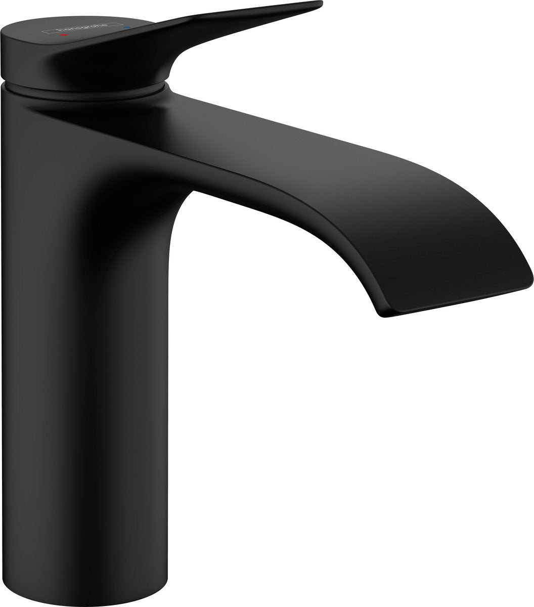 Hansgrohe vivenis ééngreeps wastafelmengkraan 110 met trekwaste mat zwart