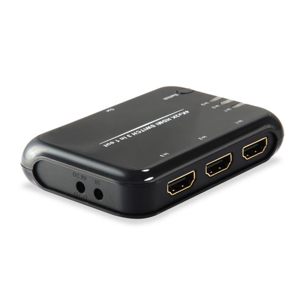 Equip 332721 hdmi switch, 3x, hdmi1.4, dolby true-hd, 7.1ch, black