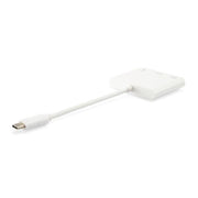Equip 133461 usb type c to hdmi female usb a female pd adapter, 4k, pastic, 15cm, white - afbeelding 2