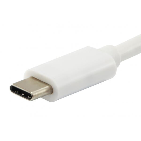 Equip equip 133461 usb type c to hdmi female usb a female pd adapter, 4k, pastic, 15cm, white