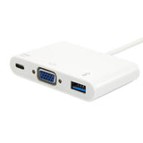 Equip 133462 usb type c to vga female usb a female pd adapter, 1080p, 15cm, white - afbeelding 3