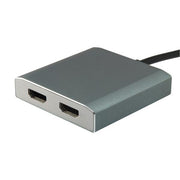 Equip 133464 usb type c to 2x hdmi female adapter, 2160p@30 hz, usb3.1 gen1, grey - afbeelding 2