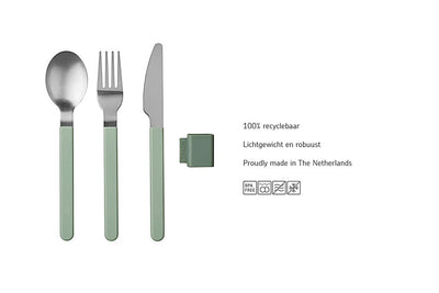 Mepal bestekset silueta 3-delig - mauve