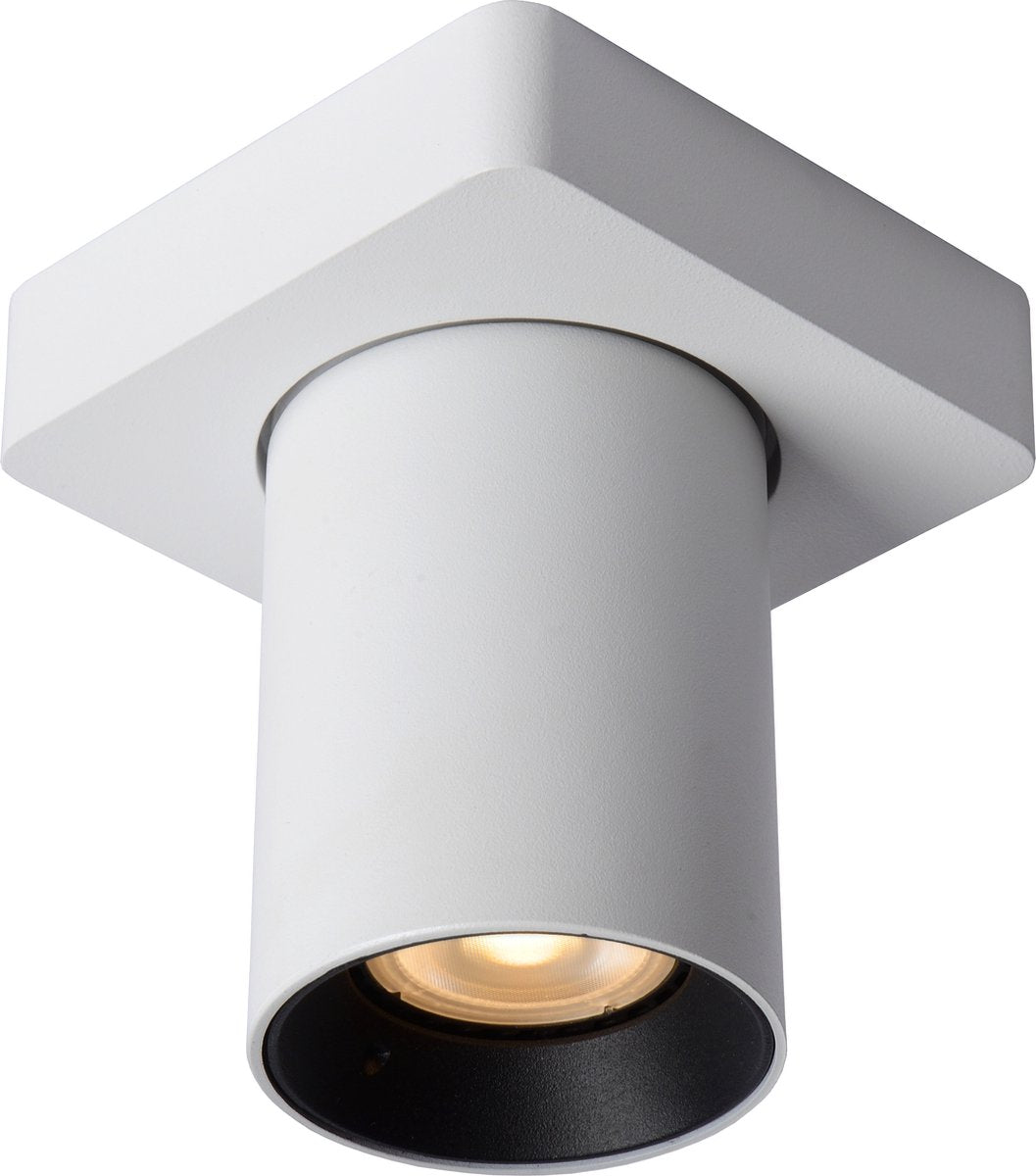 Lucide nigel - plafondspot (plafondlamp) - led dim to warm - gu10 (mr16) - 1x5w 2200k 3000k - wit