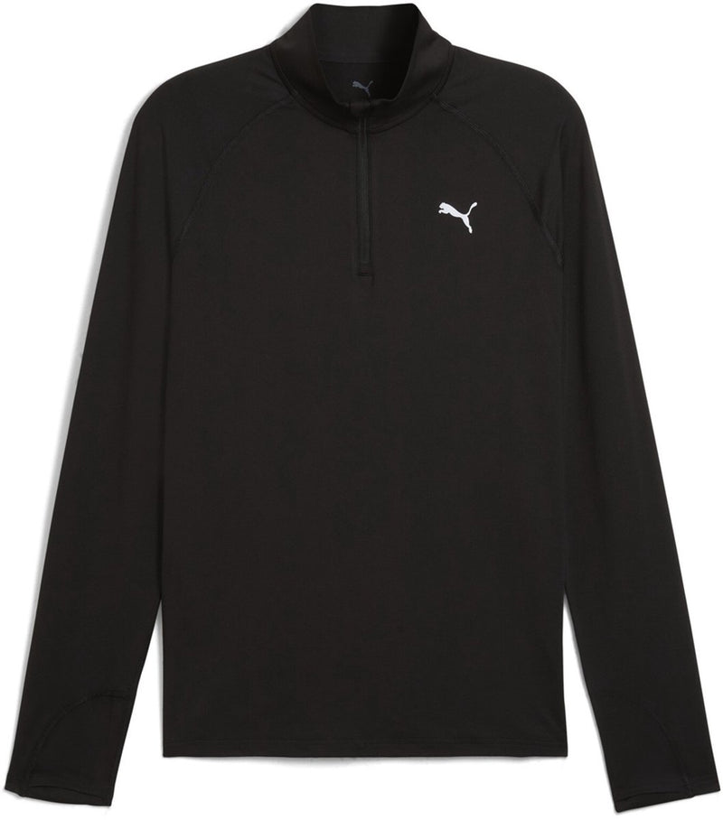 Puma shirt run velocity cloudspun 1 4 zip 526627 black-xxl