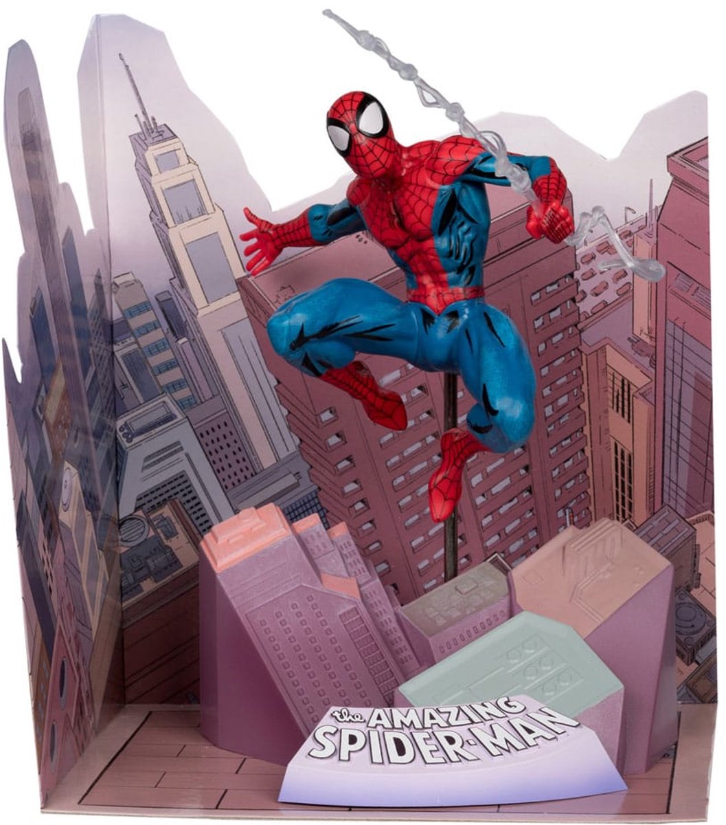 Mcfarlane toys marvel collection pvc statue 1 10 spider-man (the amazing spiderman #1) 17 cm beeld