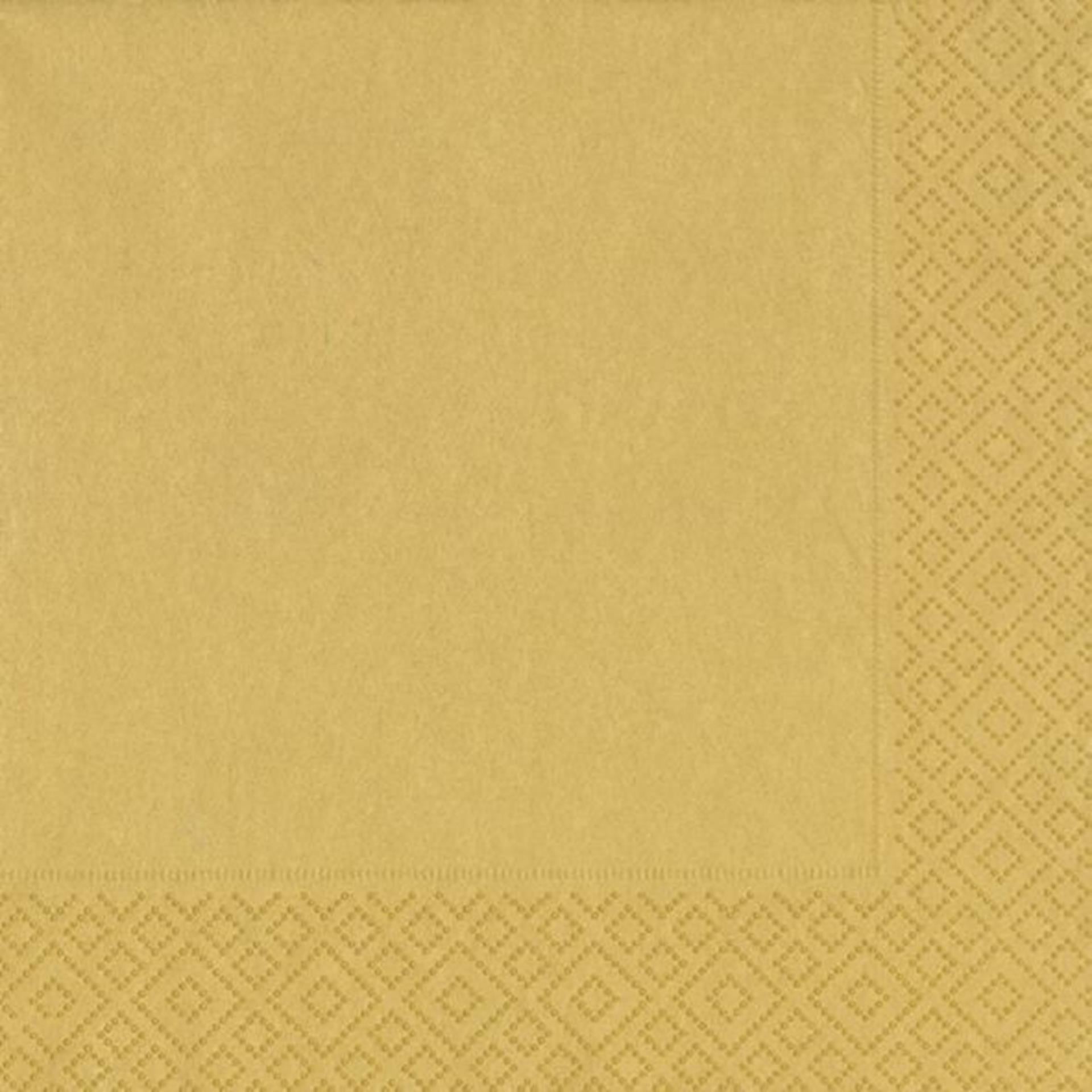 Duni servetten 33x33cm goud
