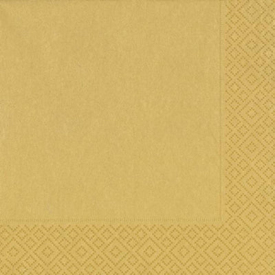 Duni servetten 33x33cm goud