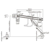 Neomounts nm-d775dxblack flat screen desk mount tv clamp, 8 kg, 10 - 32 ) 100x100 mm, bla - afbeelding 4