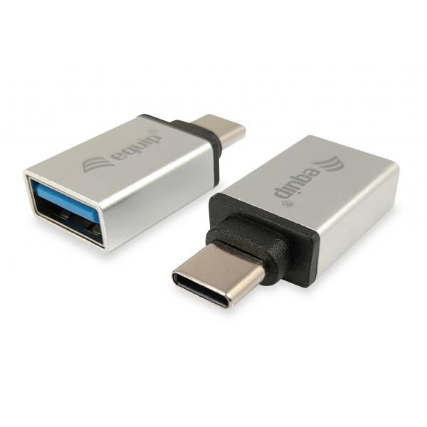 Equip equip 133473 usb adapter, usb type c -> usb type a, male female, silver