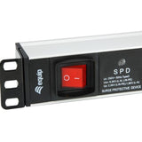Equip 333309 7-outlet german power distribution unit w surge protection+switch, type f, 1.5 mm² - afbeelding 2