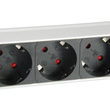 Equip 333309 7-outlet german power distribution unit w surge protection+switch, type f, 1.5 mm² - afbeelding 3