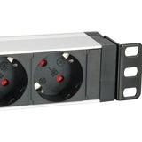 Equip 333309 7-outlet german power distribution unit w surge protection+switch, type f, 1.5 mm² - afbeelding 4
