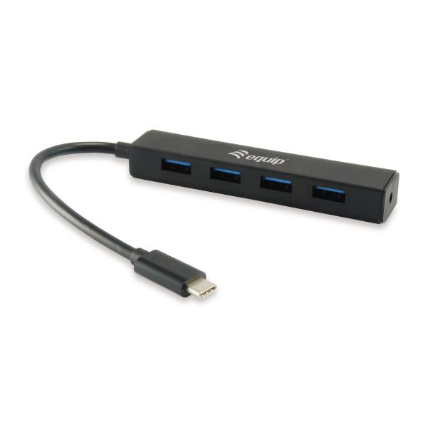 Equip equip 128954 4-port usb hub, usb 3.2 gen 1 type-c -> usb 3.2 gen 1 type-a, 5000 mbit s, black