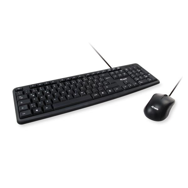 Equip equip 245200 wired keyboard and mouse combo germany layout, usb, qwerty, 105 key, 1000 dpi, black