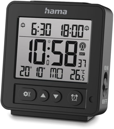Hama wekker- rhodos - digitale - radiogestuurd- zwart